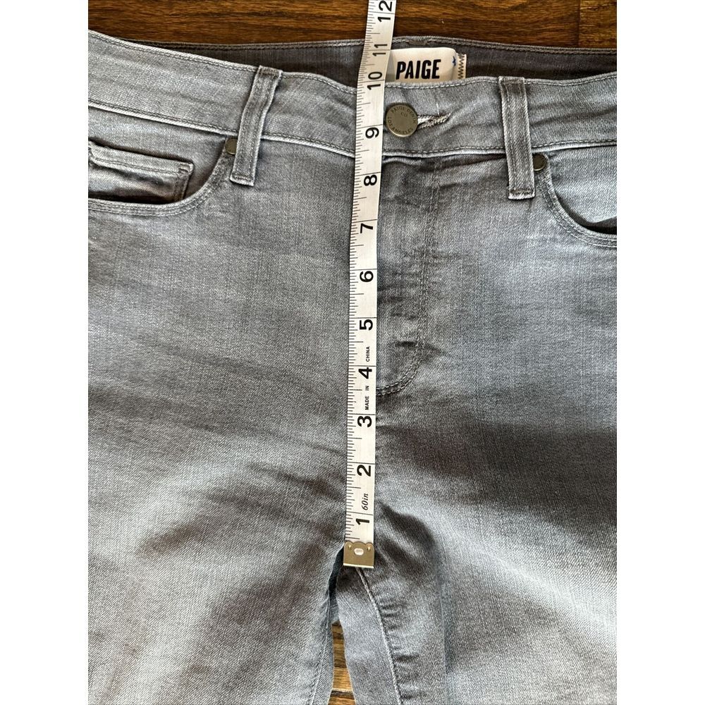 Paige Jeans Women W30X29‎ Gray Denim Skyline Ankle Peg Stretch Mid-Rise Pants - Picture 14 of 14